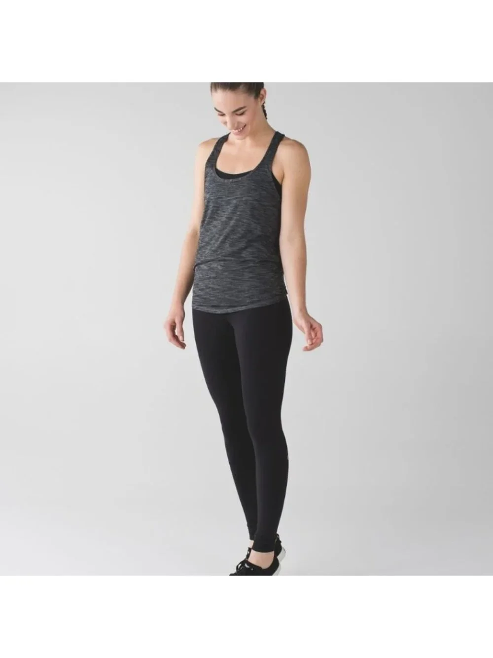Lululemon Salute the Sun Tank Heathered Black